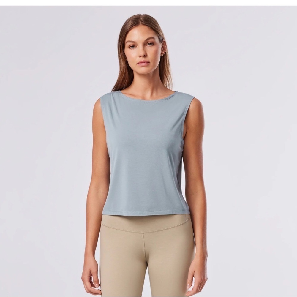 TAVI - Versatile Draped Back Tank - Mirage Blue - NWT - Picture 2 of 5
